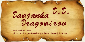 Damjanka Dragomirov vizit kartica